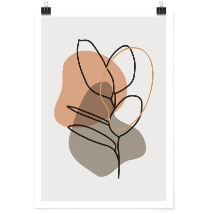Serene painting of leaves