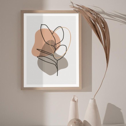 Serene painting of leaves
