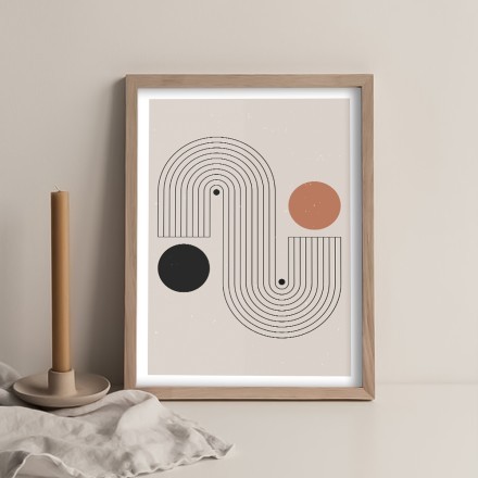 Abstract lines and circles