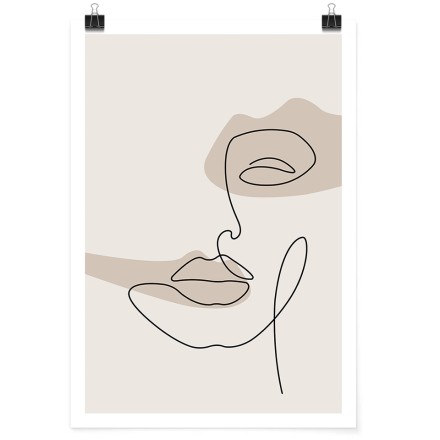 One line face paint Πόστερ