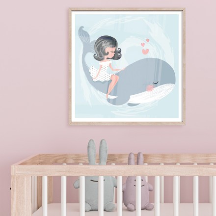 Κοριτσάκι πάνω στη φάλαινα