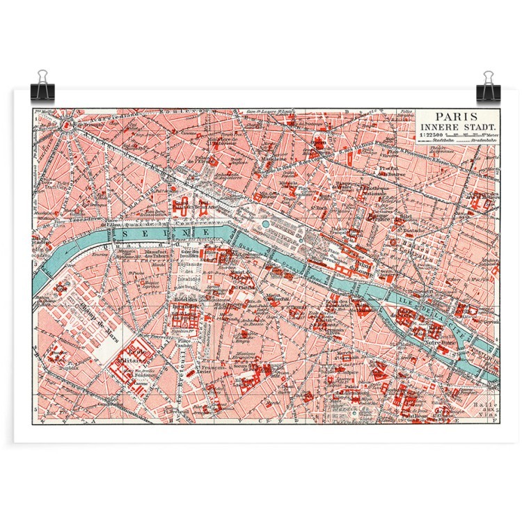 Πόστερ Χάρτης Παρισιού