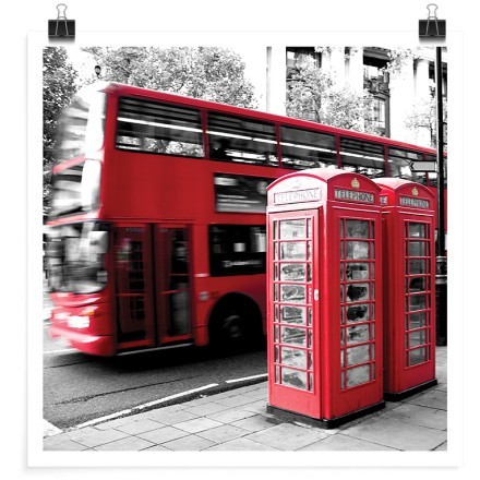 Λεωφορείο & τηλεφωνικός θάλαμος στο Λονδίνο