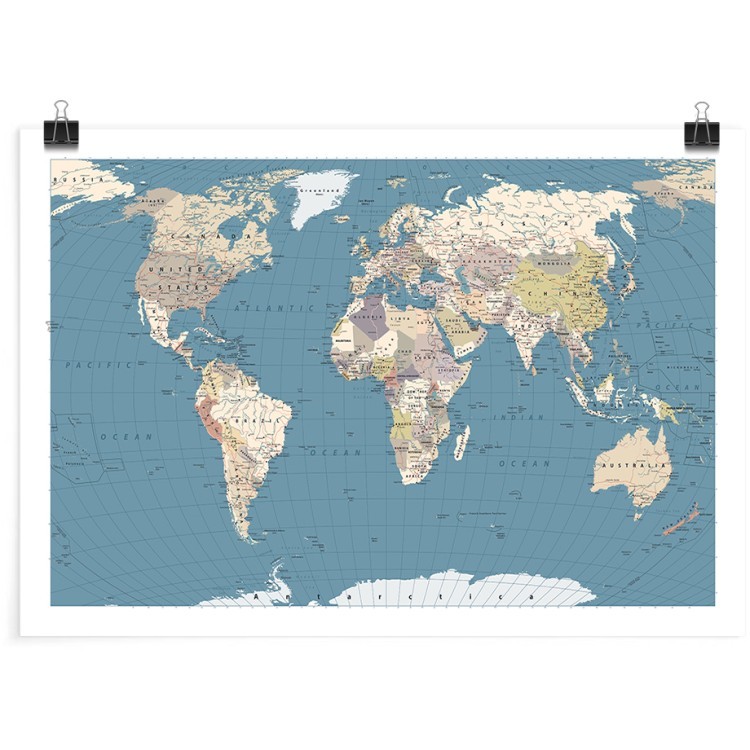 Πόστερ Παγκόσμιος χάρτης