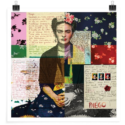 Frida Kahlo και παλιά γράμματα Πόστερ