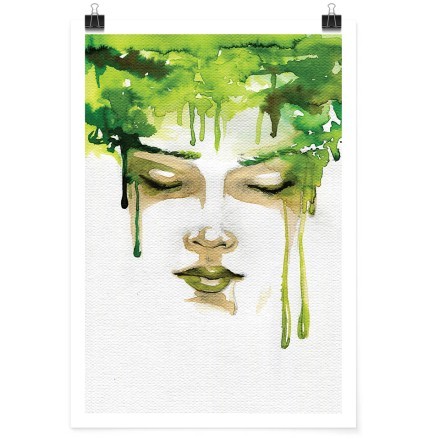 Πράσινη ζωγραφιά γυναίκας