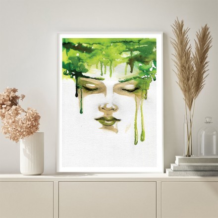 Πράσινη ζωγραφιά γυναίκας