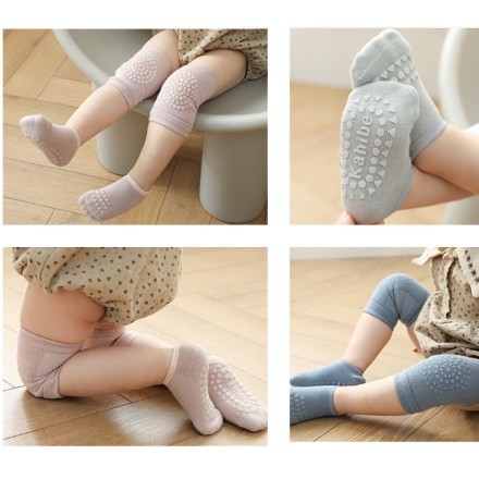 Knee Σετ Προστατευτικό Γονάτων Kαι Κάλτσες Για Μωρά 1-3 Ετών 4 Τεμαχίων