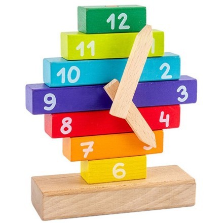 Clock Ξύλινο Παιχνίδι Ρολόι 14,5x17,5x5cm 3+ Παιδικά
