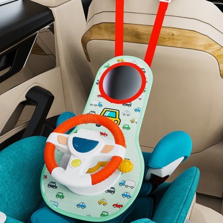 Rota Εκπαιδευτικό Παιχνίδι Τιμόνι Αυτοκινήτου Με Μουσική Και Φως  Για Μωρά 6+ Μηνών 58,5x21,5x11cm