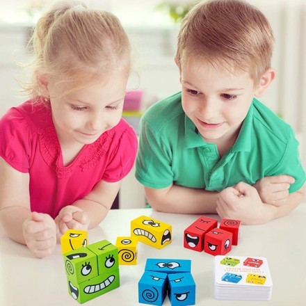Carte Επιτραπέζιο Εκπαιδευτικό Παιχνίδι Με Κάρτες Και Κύβους Εκφράσεων Σετ 80 Τεμαχίων 3+ Ετών Παιδικά