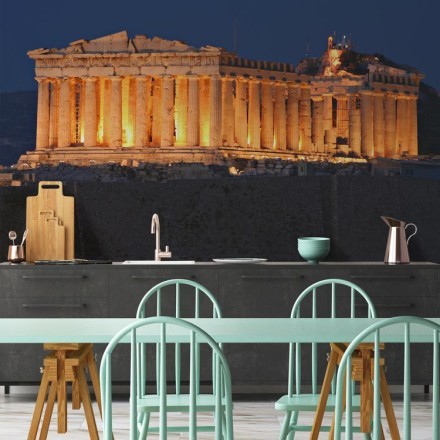 Παρθενώνας φωτισμένος τη νύχτα Ταπετσαρία Τοίχου