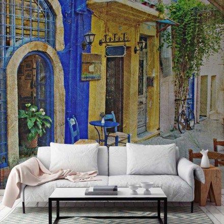 Παραδοσιακές ελληνικές ταβέρνες Ταπετσαρία Τοίχου