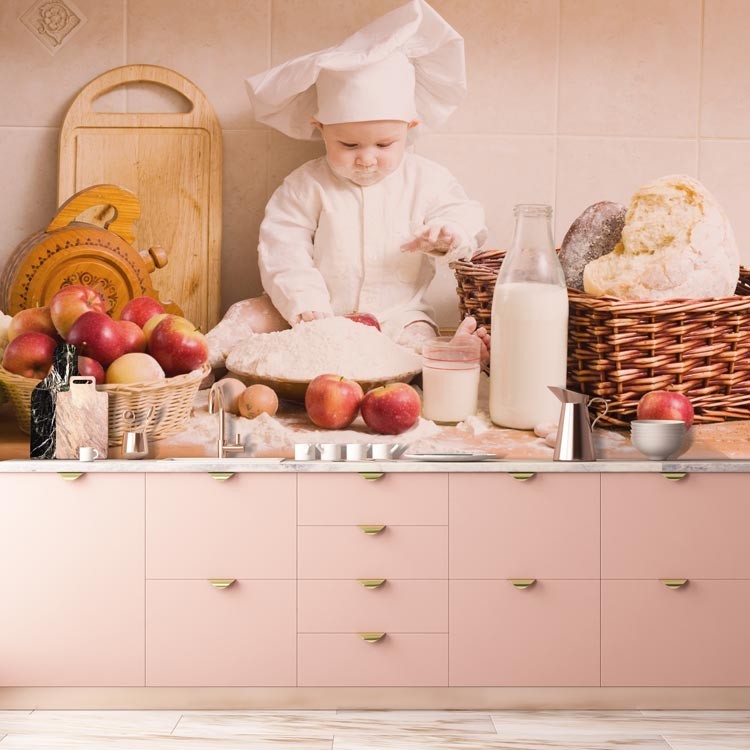 Ταπετσαρία Τοίχου Μικρό αγόρι ντυμένο μάγειρας