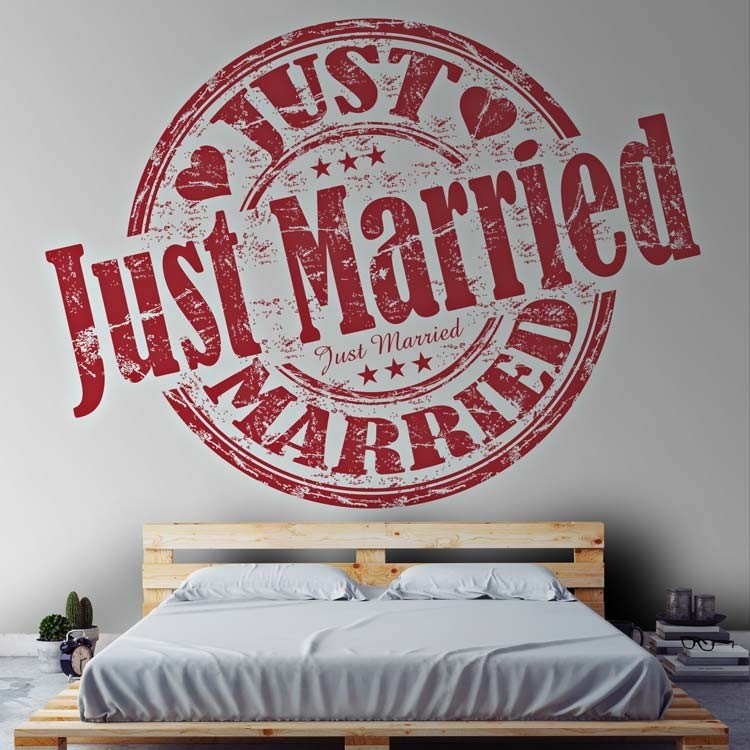 Ταπετσαρία Τοίχου Σφραγίδα  'μόλις παντρευτήκαμε'