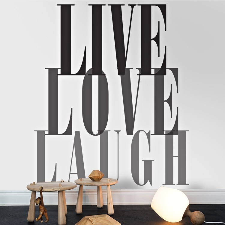 Ταπετσαρία Τοίχου Live,Love,Laugh