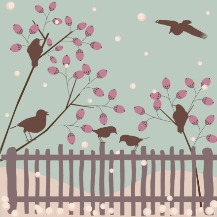 Πουλιά σε φράχτη