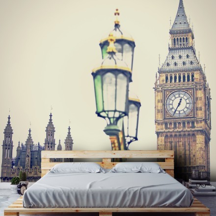 Vintage Ρολόι του Big Ben Ταπετσαρία Τοίχου
