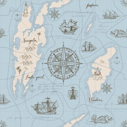 Vintage ναυτικός χάρτης
