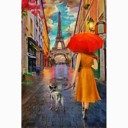 Γυναίκα με σκύλο στο Παρίσι
