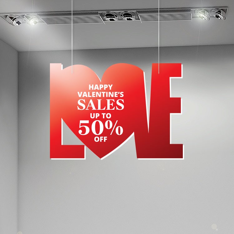 Καρτολίνα Κρεμαστή Happy Valentine's Sales