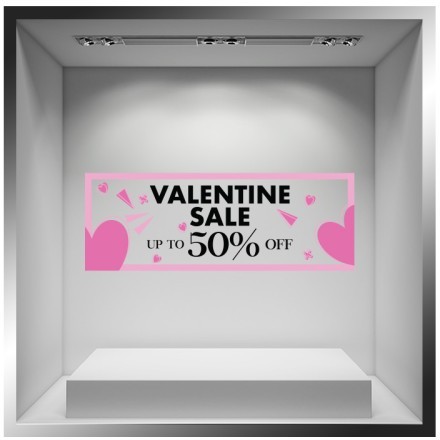 Valentine Sale up to 50% Αυτοκόλλητο Βιτρίνας