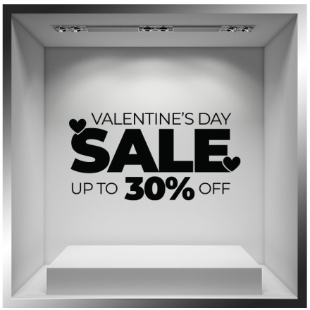 Valentine's Day 30% Off Αυτοκόλλητο Βιτρίνας