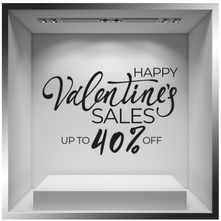 Valentine's Sales up to 40% Αυτοκόλλητο Βιτρίνας