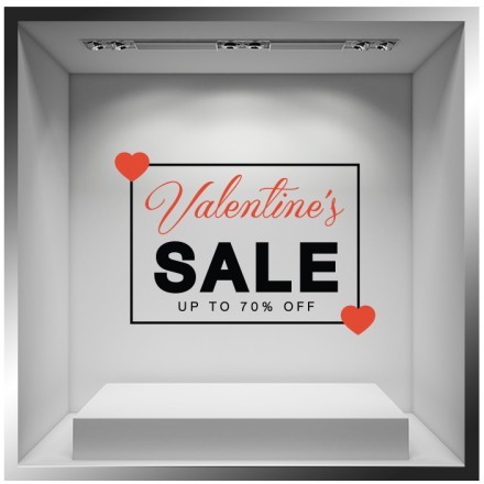 Valentine's Day 70% Off Αυτοκόλλητο Βιτρίνας