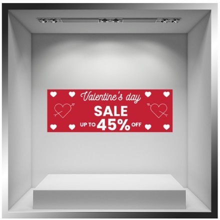 Valentine's Sales 45% Off Αυτοκόλλητο Βιτρίνας