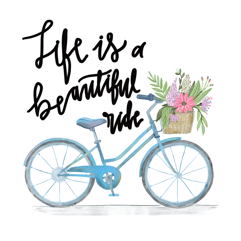 Life is a beautiful ride Αυτοκόλλητα τοίχου με έξυπνες φράσεις
