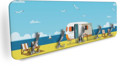 Houseart Tροχόσπιτο στην παραλία, Κόμικ, Κρεμάστρες & Καλόγεροι, 138 x 45 εκ.