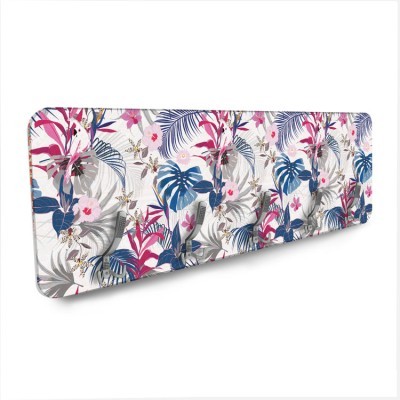 Μοτίβο με τροπικά λουλούδια, Φόντο, Κρεμάστρες & Καλόγεροι, 138 x 45 εκ.