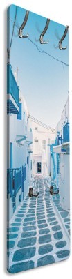 Σοκάκι στη Μύκονο, Πόλεις -Ταξίδια, Κρεμάστρες & Καλόγεροι, 45 x 138 εκ.