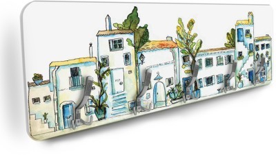 Houseart Σπίτια στο νησί, Πόλεις -Ταξίδια, Κρεμάστρες & Καλόγεροι, 138 x 45 εκ.