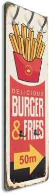 Houseart Burger and fries 2, Φαγητό, Κρεμάστρες & Καλόγεροι, 45 x 138 εκ.