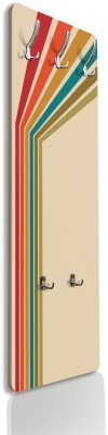 Οριζόντιες χρωματιστές γραμμές, Line Art, Κρεμάστρες & Καλόγεροι, 45 x 138 εκ. PVC Μονομερικό