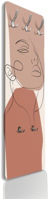 Γραμμικό γυναικείο πρόσωπο, Line Art, Κρεμάστρες & Καλόγεροι, 45 x 138 εκ. PVC Μονομερικό