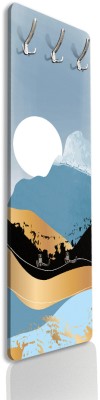 Houseart Blue & gold mountain, Line Art, Κρεμάστρες & Καλόγεροι, 45 x 138 εκ. PVC Μονομερικό