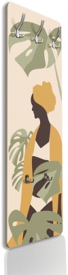 Αφρικανή κοπέλα με μαντήλι, Line Art, Κρεμάστρες & Καλόγεροι, 45 x 138 εκ. PVC Μονομερικό