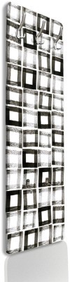 Houseart Ασπρόμαυρο μοτίβο με τετραγωνάκια, Line Art, Κρεμάστρες & Καλόγεροι, 45 x 138 εκ. PVC Μονομερικό