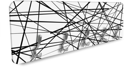 Houseart Γραμμές μαύρες, Line Art, Κρεμάστρες & Καλόγεροι, 138 x 45 εκ. PVC Μονομερικό