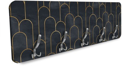 Καμπυλωτά χρυσά σχέδια, Line Art, Κρεμάστρες & Καλόγεροι, 138 x 45 εκ. PVC Μονομερικό