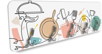 Houseart Γραμμικά περιγράμματα κουζινικών, Line Art, Κρεμάστρες & Καλόγεροι, 138 x 45 εκ. PVC Μονομερικό