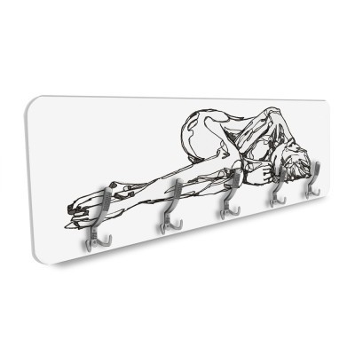 Ξαπλωμένος άνθρωπος, Line Art, Κρεμάστρες & Καλόγεροι, 138 x 45 εκ. PVC Μονομερικό