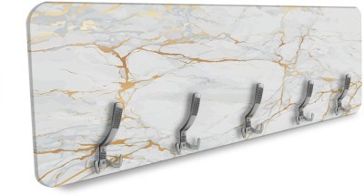 Houseart Μαρμάρινο λευκό φόντο, Line Art, Κρεμάστρες & Καλόγεροι, 138 x 45 εκ. PVC Μονομερικό