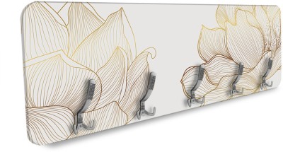 Houseart Χρυσά ανθισμένα τριαντάφυλλα, Line Art, Κρεμάστρες & Καλόγεροι, 138 x 45 εκ. PVC Μονομερικό