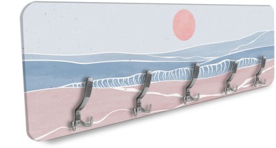 Houseart Λιβάδι σε ροζ, μπλε τόνους, Line Art, Κρεμάστρες & Καλόγεροι, 138 x 45 εκ. PVC Μονομερικό