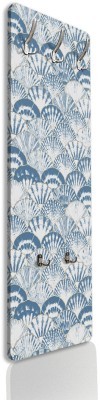 Μοτίβο με μπλε κοχύλια, Line Art, Κρεμάστρες & Καλόγεροι, 45 x 138 εκ. PVC Μονομερικό