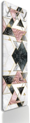 Houseart White marble with pink & black, Line Art, Κρεμάστρες & Καλόγεροι, 45 x 138 εκ. PVC Μονομερικό